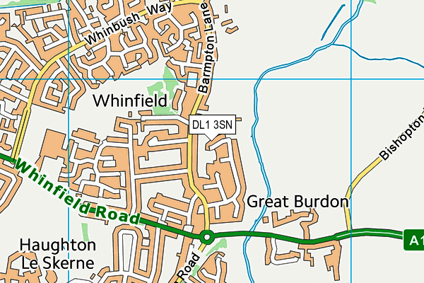 DL1 3SN map - OS VectorMap District (Ordnance Survey)