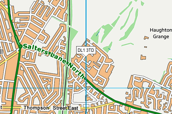 DL1 3TD map - OS VectorMap District (Ordnance Survey)