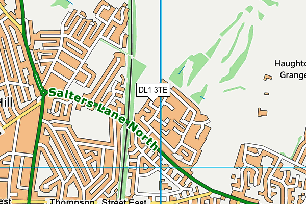 DL1 3TE map - OS VectorMap District (Ordnance Survey)