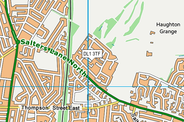 DL1 3TF map - OS VectorMap District (Ordnance Survey)