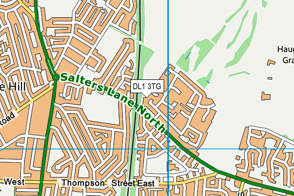 DL1 3TG map - OS VectorMap District (Ordnance Survey)