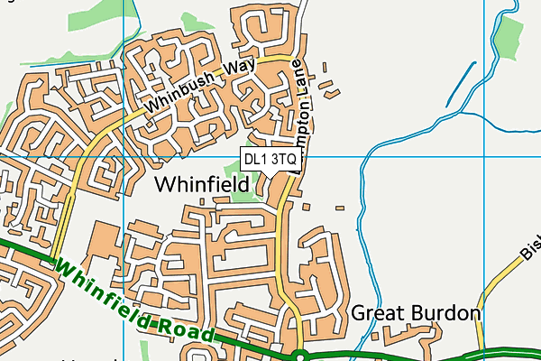 DL1 3TQ map - OS VectorMap District (Ordnance Survey)