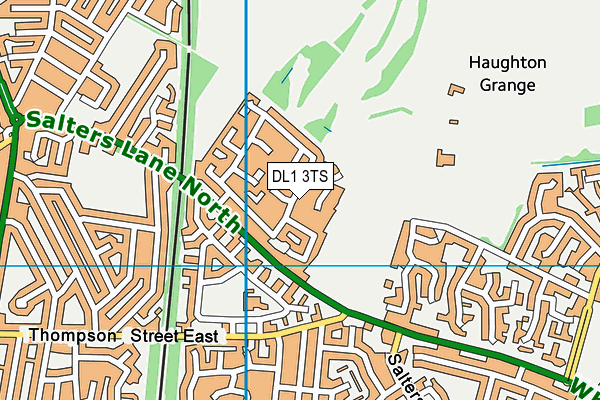 DL1 3TS map - OS VectorMap District (Ordnance Survey)