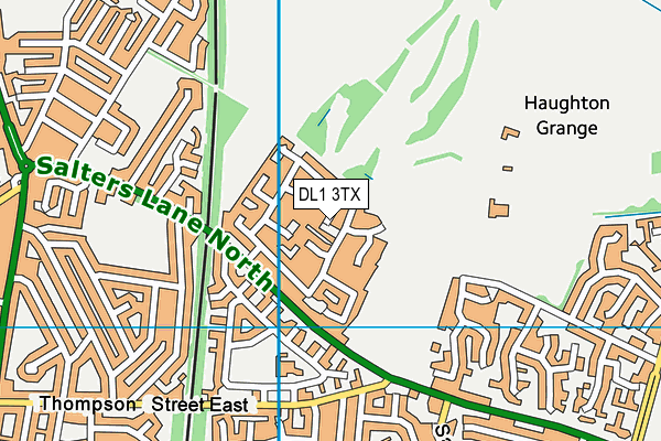 DL1 3TX map - OS VectorMap District (Ordnance Survey)