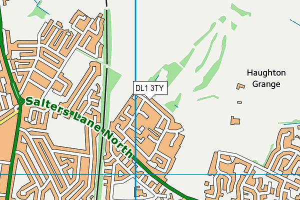 DL1 3TY map - OS VectorMap District (Ordnance Survey)