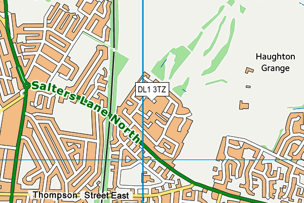 DL1 3TZ map - OS VectorMap District (Ordnance Survey)