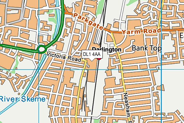 DL1 4AA map - OS VectorMap District (Ordnance Survey)