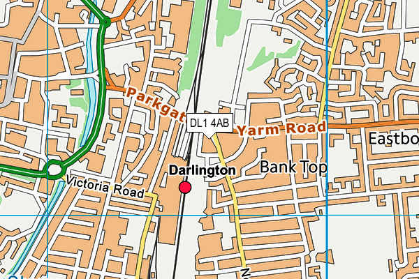 DL1 4AB map - OS VectorMap District (Ordnance Survey)