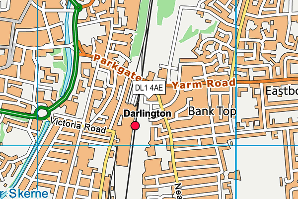 DL1 4AE map - OS VectorMap District (Ordnance Survey)