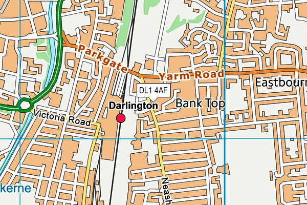 DL1 4AF map - OS VectorMap District (Ordnance Survey)