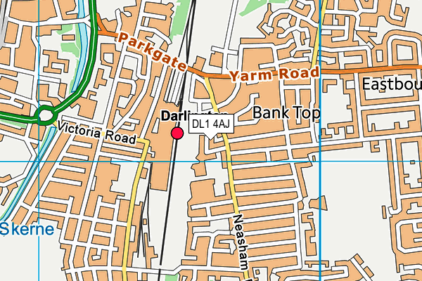 DL1 4AJ map - OS VectorMap District (Ordnance Survey)