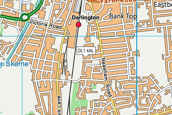 DL1 4AL map - OS VectorMap District (Ordnance Survey)