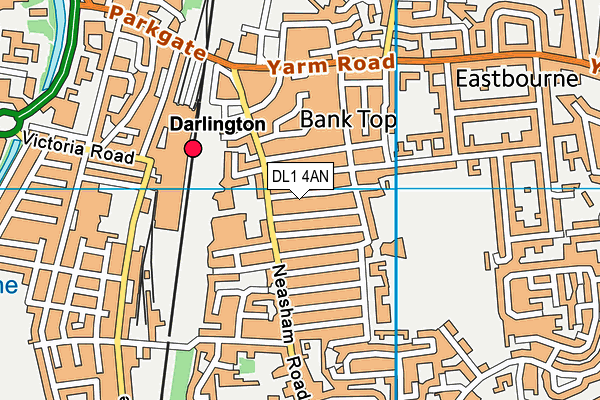 DL1 4AN map - OS VectorMap District (Ordnance Survey)