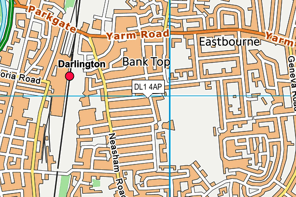 DL1 4AP map - OS VectorMap District (Ordnance Survey)