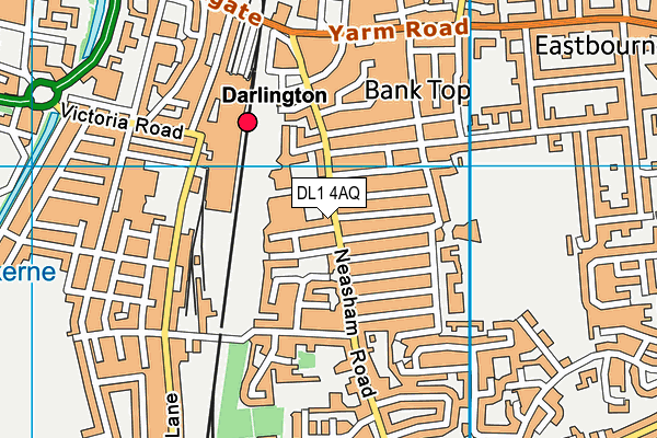 DL1 4AQ map - OS VectorMap District (Ordnance Survey)