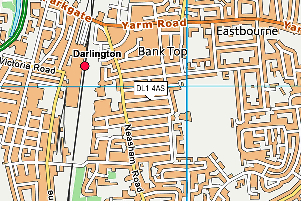 DL1 4AS map - OS VectorMap District (Ordnance Survey)