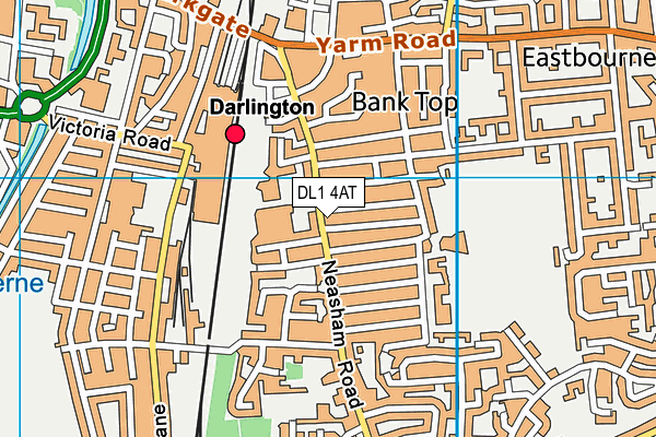 DL1 4AT map - OS VectorMap District (Ordnance Survey)