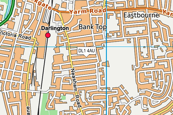 DL1 4AU map - OS VectorMap District (Ordnance Survey)