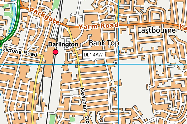 DL1 4AW map - OS VectorMap District (Ordnance Survey)