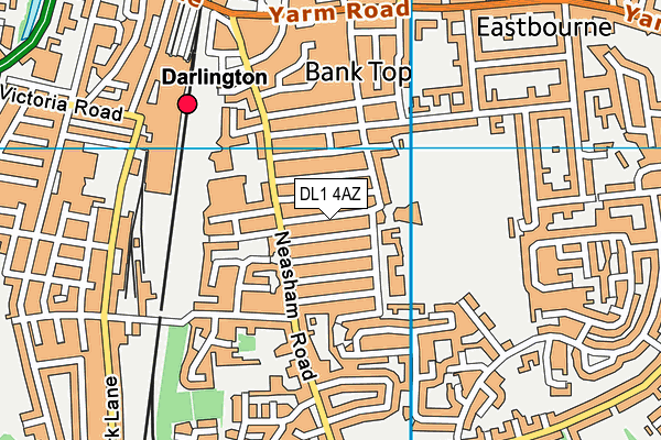 DL1 4AZ map - OS VectorMap District (Ordnance Survey)