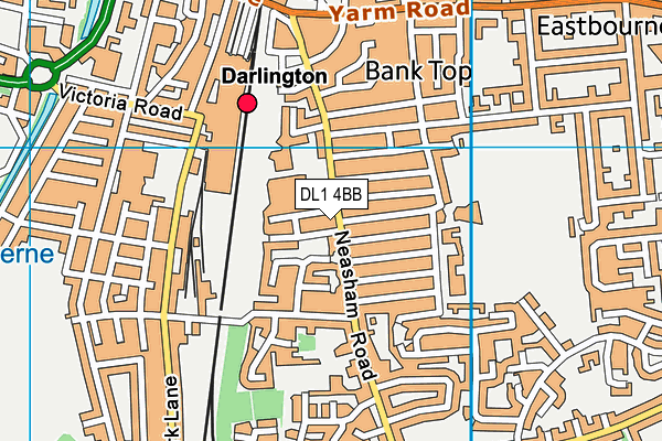 DL1 4BB map - OS VectorMap District (Ordnance Survey)