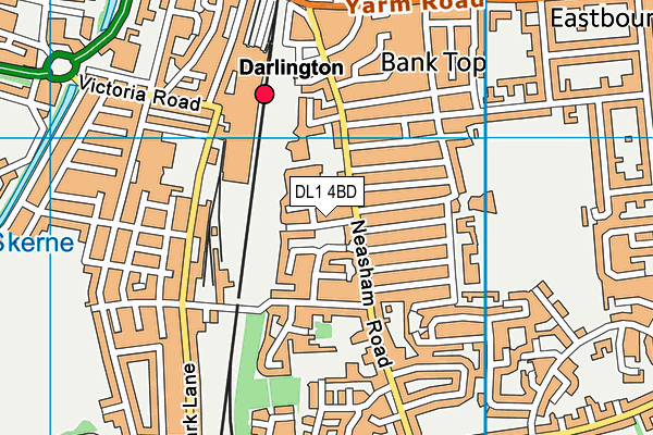 DL1 4BD map - OS VectorMap District (Ordnance Survey)