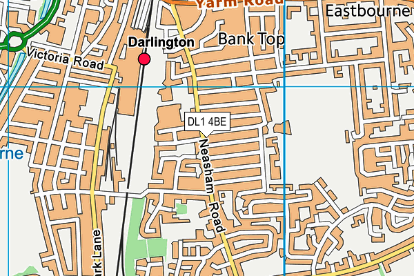 DL1 4BE map - OS VectorMap District (Ordnance Survey)