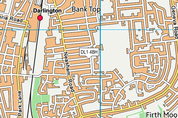 DL1 4BH map - OS VectorMap District (Ordnance Survey)