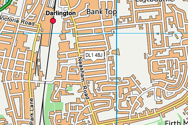 DL1 4BJ map - OS VectorMap District (Ordnance Survey)