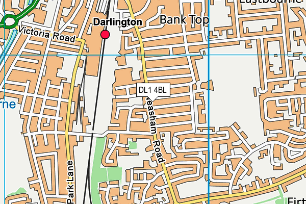 DL1 4BL map - OS VectorMap District (Ordnance Survey)