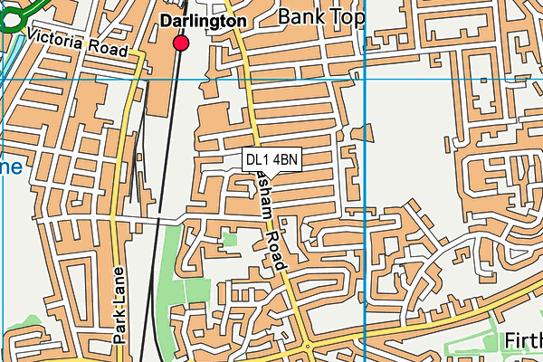 DL1 4BN map - OS VectorMap District (Ordnance Survey)