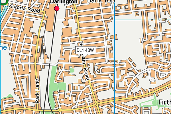 DL1 4BW map - OS VectorMap District (Ordnance Survey)