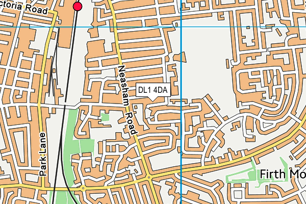 DL1 4DA map - OS VectorMap District (Ordnance Survey)