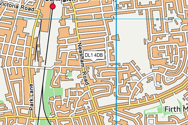 DL1 4DB map - OS VectorMap District (Ordnance Survey)