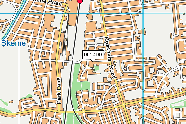 DL1 4DD map - OS VectorMap District (Ordnance Survey)