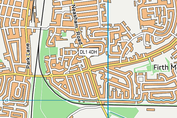 DL1 4DH map - OS VectorMap District (Ordnance Survey)