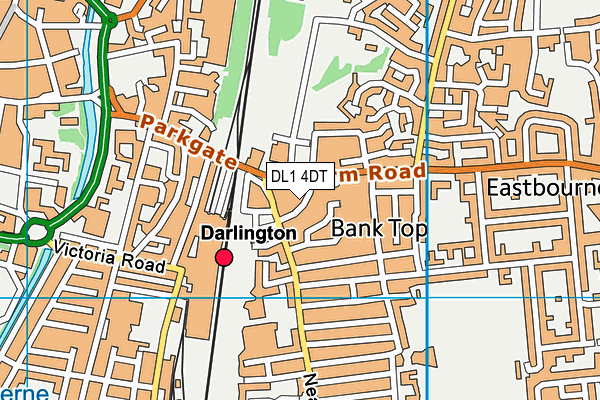 DL1 4DT map - OS VectorMap District (Ordnance Survey)
