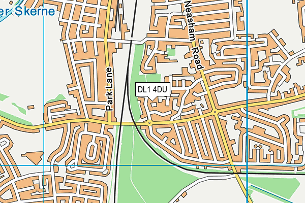 DL1 4DU map - OS VectorMap District (Ordnance Survey)