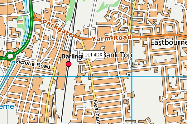 DL1 4DX map - OS VectorMap District (Ordnance Survey)