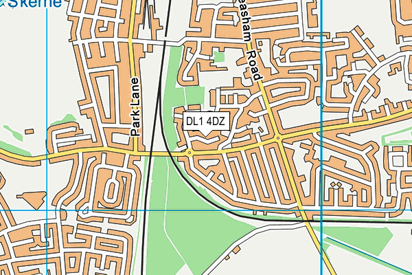 DL1 4DZ map - OS VectorMap District (Ordnance Survey)