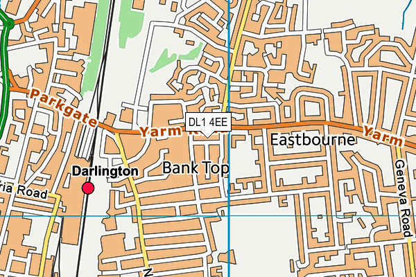 DL1 4EE map - OS VectorMap District (Ordnance Survey)