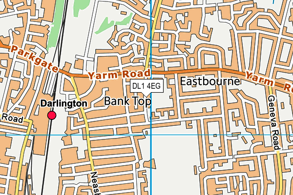 DL1 4EG map - OS VectorMap District (Ordnance Survey)