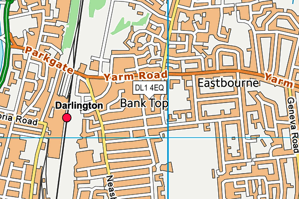 DL1 4EQ map - OS VectorMap District (Ordnance Survey)