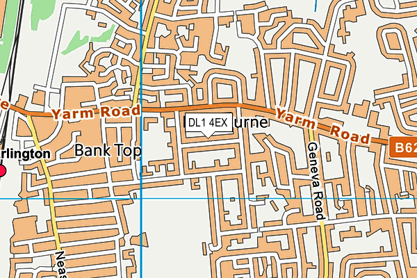 DL1 4EX map - OS VectorMap District (Ordnance Survey)