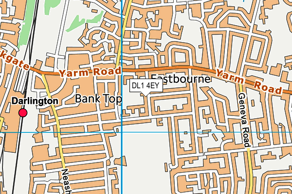 DL1 4EY map - OS VectorMap District (Ordnance Survey)