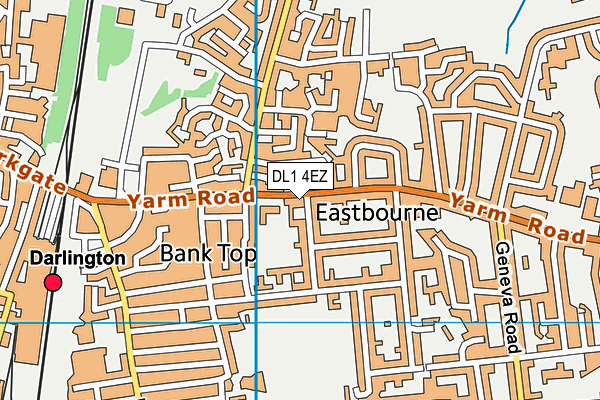 DL1 4EZ map - OS VectorMap District (Ordnance Survey)