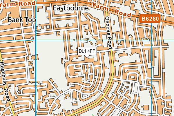 DL1 4FF map - OS VectorMap District (Ordnance Survey)