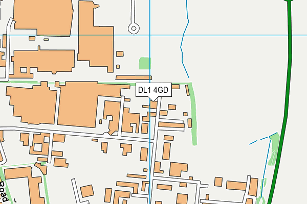 DL1 4GD map - OS VectorMap District (Ordnance Survey)