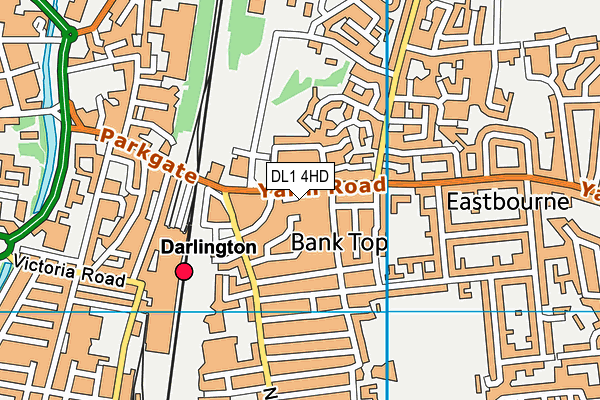 DL1 4HD map - OS VectorMap District (Ordnance Survey)