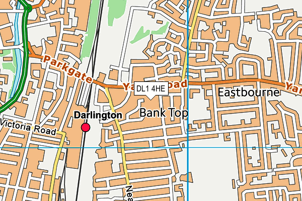 DL1 4HE map - OS VectorMap District (Ordnance Survey)